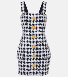 Balmain Houndstooth tweed minidress