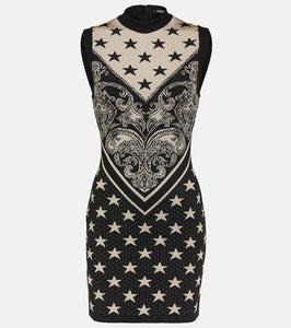 Balmain Intarsia knitted minidress