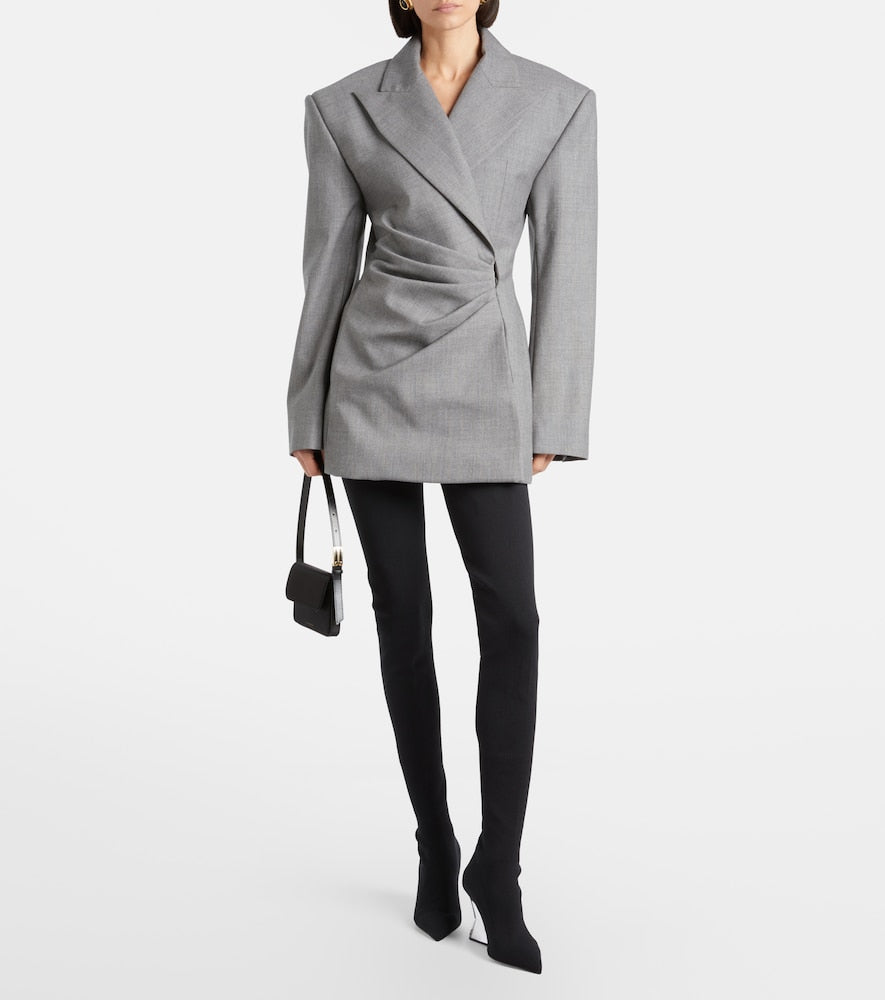 Balmain Knitted wedge over-the-knee boots