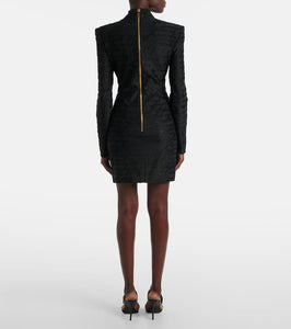 Balmain Lettre D'Amour jacquard minidress