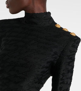 Balmain Lettre D'Amour jacquard minidress