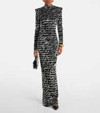 Balmain Love Letter jacquard gown