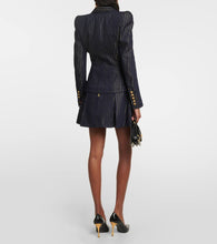 Balmain Lurex√Ç¬Æ pinstripe denim blazer