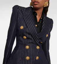 Balmain Lurex√Ç¬Æ pinstripe denim blazer