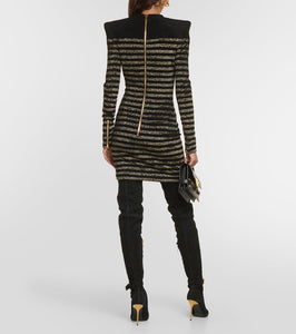 Balmain Lurex√Ç¬Æ striped minidress