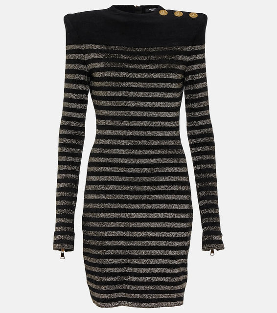 Balmain Lurex√Ç¬Æ striped minidress