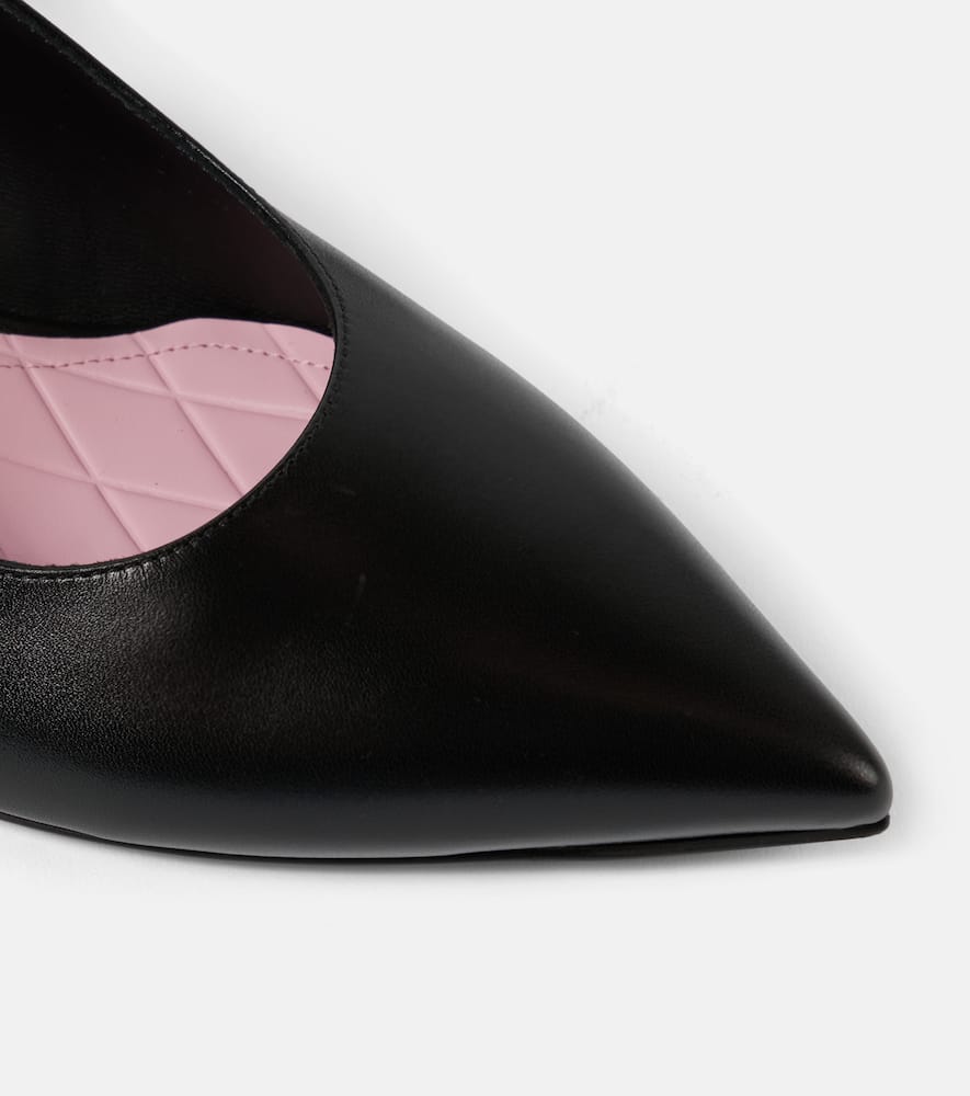 Balmain Medusa '95 leather slingback pumps