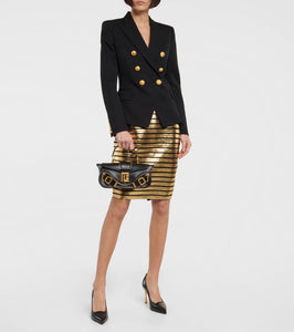 Balmain Moneta croc-effect leather pumps