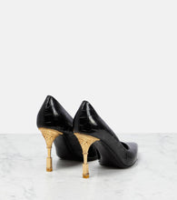 Balmain Moneta croc-effect leather pumps