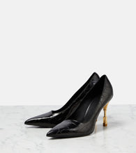 Balmain Moneta croc-effect leather pumps
