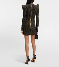 Balmain Monogram sequined minidress
