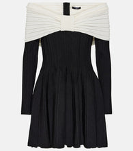 Balmain Off-shoulder bow-detail minidress