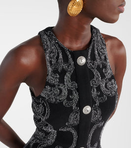 Balmain Paisley jacquard Lurex√Ç¬Æ minidress