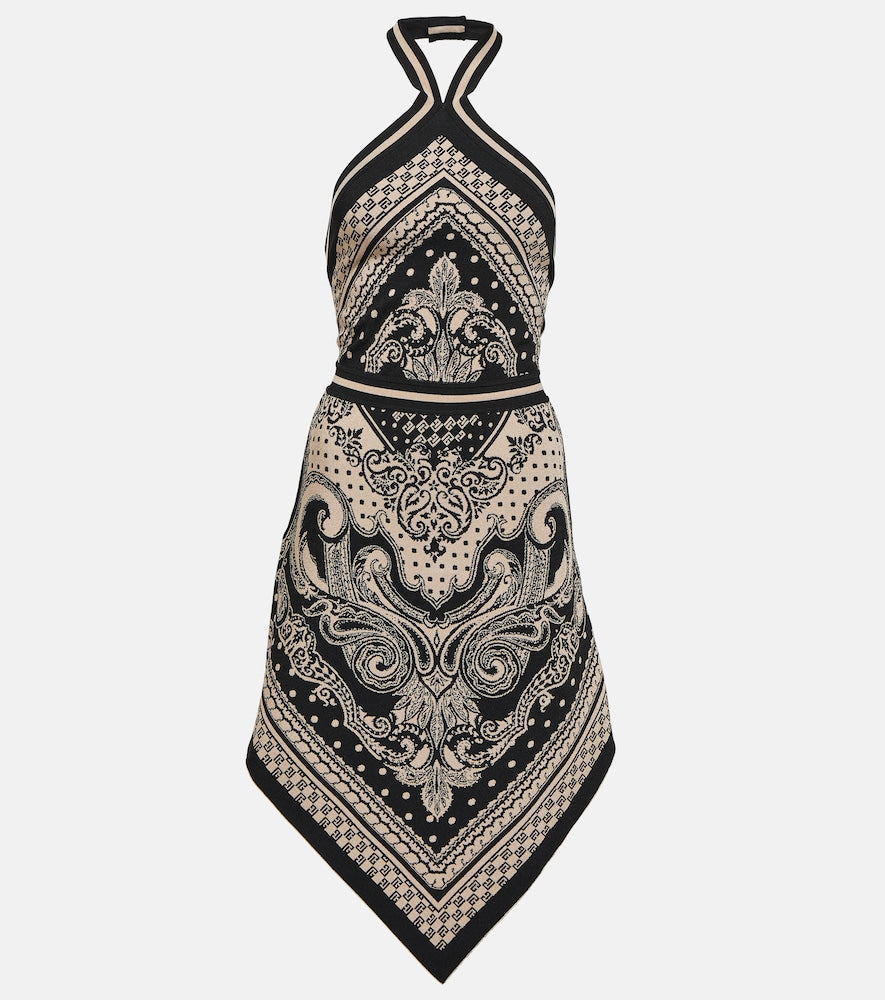 Balmain Paisley jacquard halterneck midi dress. Balmain 佩斯利提花露背中长连衣裙