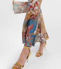Balmain Printed silk maxi dress