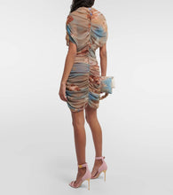 Balmain Printed tulle minidress