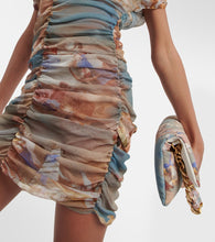 Balmain Printed tulle minidress