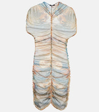 Balmain Printed tulle minidress