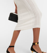 Balmain Ribbed-knit jersey midi dress
