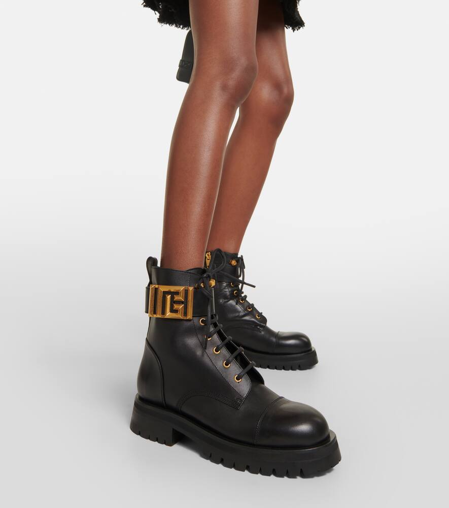 Balmain Romy leather lace-up boots