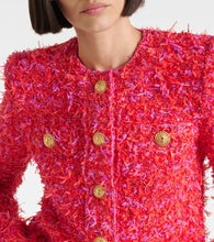 Balmain Sequined cropped tweed jacket