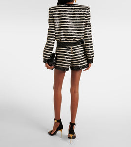 Balmain Sequined striped jacket