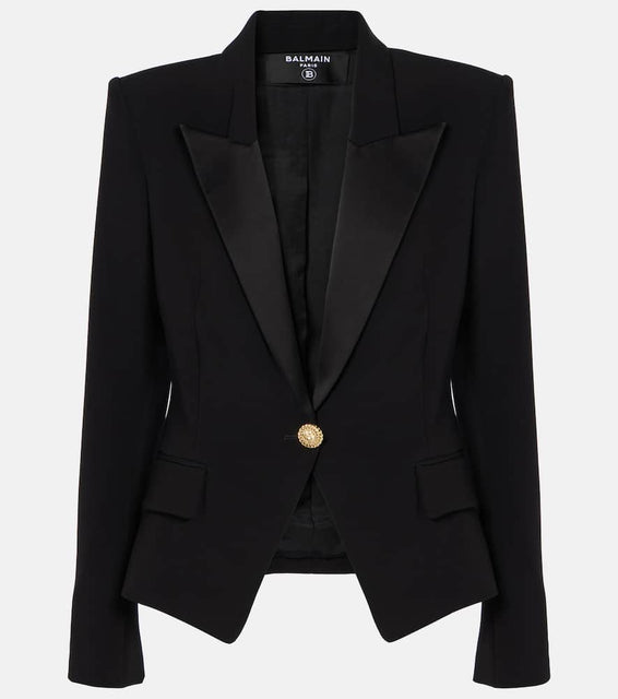 Balmain Single-breasted cr√É¬™pe blazer