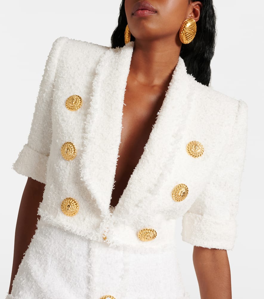 Balmain Spencer cropped tweed jacket