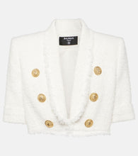 Balmain Spencer cropped tweed jacket