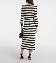 Balmain Striped midi skirt
