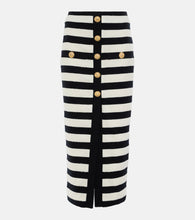 Balmain Striped midi skirt - Balmain 条纹中长裙
