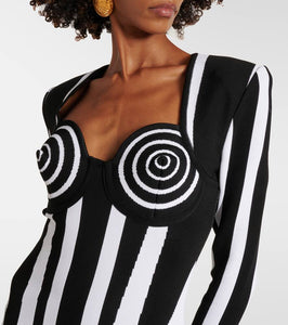 Balmain Striped minidress