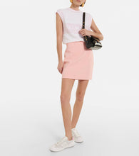 Balmain Swan leather-trimmed suede sneakers