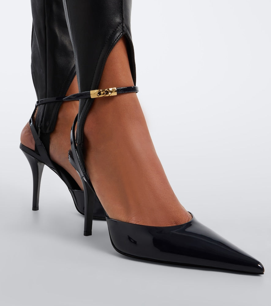 Balmain Patent leather slingback pumps - Black High-Heel Pumps