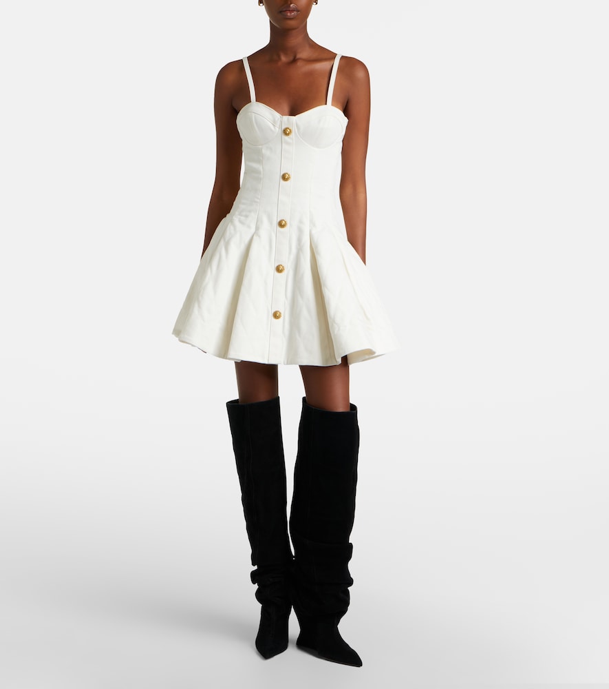 Balmain Suede over-the-knee boots (Black) - Mid Heel Boots
