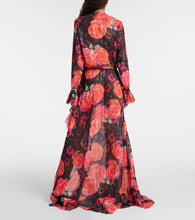 Bananhot Bellen ruffled floral maxi dress