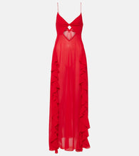 Bananhot Isabel ruffled cutout maxi dress. Bananhot Isabel 荷叶边镂空长裙