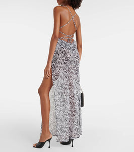Bananhot Sahara zebra-print maxi dress