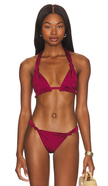 Bananhot Tai Bikini Top in Wine - Haut de bikini Bananhot Tai en vin - Bananhot Tai 比基尼上衣葡萄酒 - Bananhot Tai Bikinioberteil in Wein - Bananhot Tai 비키니 탑 - Top bikini Bananhot Tai color vino