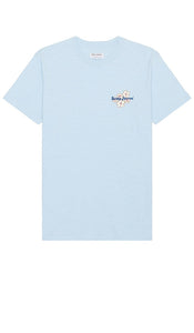 Banks Journal Script Tee in Baby Blue