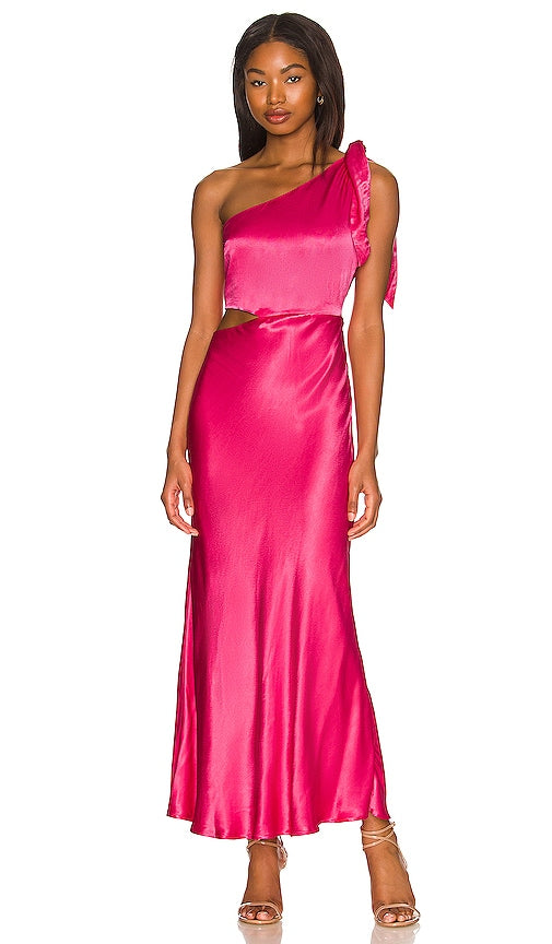 Bardot Audrey One Shoulder Top in Fuchsia - Haut asymétrique Bardot Audrey en fuchsia - Bardot Audrey 紫红色一肩上衣 - Bardot Audrey One Shoulder Top in Fuchsia - Bardot Audrey 원숄더 탑 - Top monospalla Bardot Audrey in fucsia