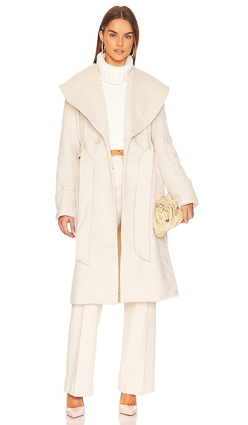 Bardot Cedric Coat in Ivory - Manteau Bardot Cédric en ivoire - Bardot Cedric 象牙色大衣 - Bardot-Cedric-Mantel in Elfenbein - Bardot 세드릭 코트 아이보리 색상 - Cappotto Bardot Cedric in avorio