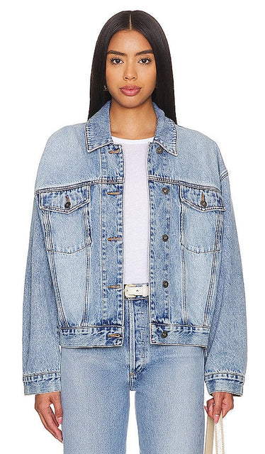 Bardot Relaxed Denim Jacket in Blue