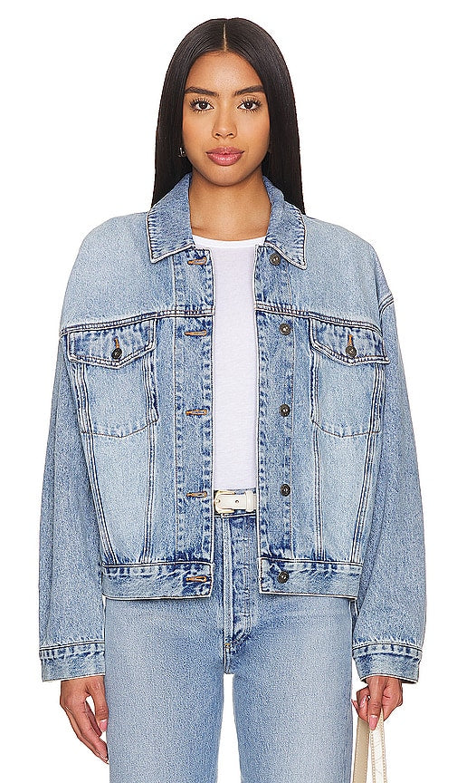 Bardot Relaxed Denim Jacket in Blue