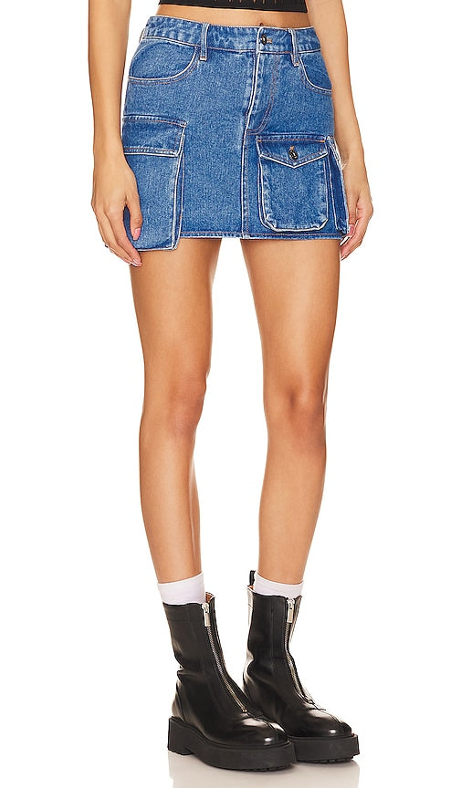 Bardot Zerah Cargo Mini Skirt in Blue