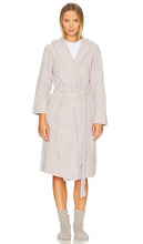 Barefoot Dreams CozyChic Ribbed Hooded Robe in Grey