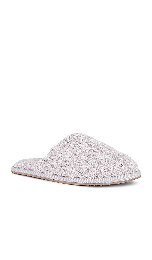 Barefoot Dreams CozyChic Ribbed Slipper in Grey