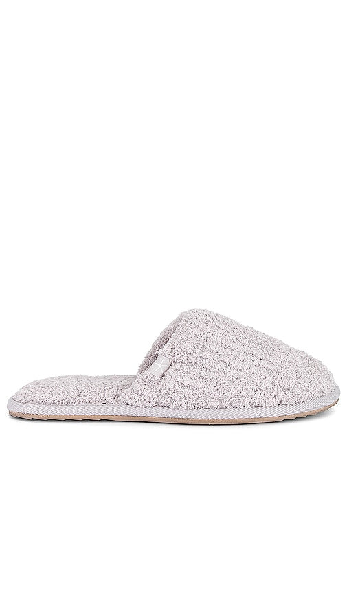Barefoot Dreams CozyChic Ribbed Slipper in Grey - Barefoot Dreams Chaussons côtelés CozyChic en gris - Barefoot Dreams CozyChic 灰色罗纹拖鞋 - Barefoot Dreams CozyChic gerippter Slipper in Grau - Barefoot Dreams CozyChic 골지 슬리퍼그레이 색상 - Pantofola a coste CozyChic Barefoot Dreams in grigio