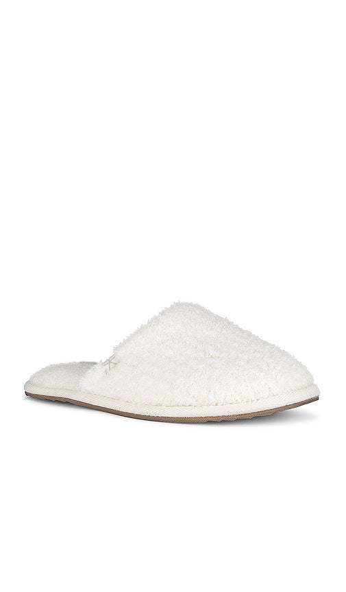 Barefoot Dreams CozyChic Ribbed Slipper in Ivory