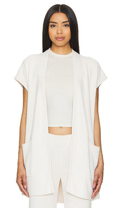 Barefoot Dreams CozyChic Ultra Lite Waist Tie Vest in Neutral
